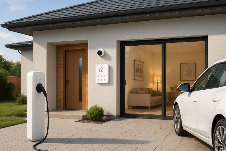 Image de couverture pour l’article "Intégrer une borne de recharge voiture électrique dans sa maison connectée"