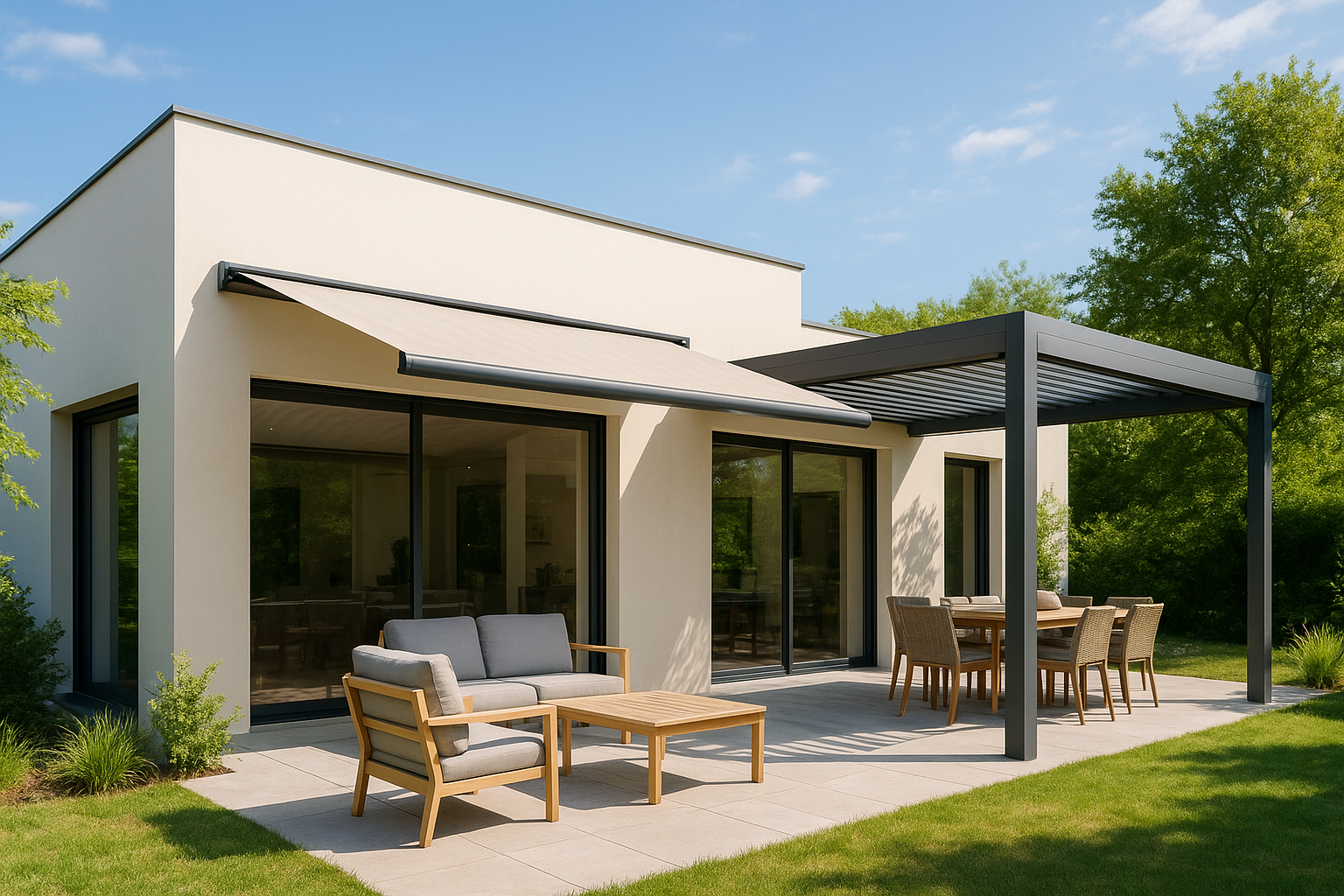 Image de couverture pour l’article "Stores bannes et pergolas connectés : confort d’été et protection de la façade"