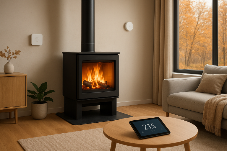 Image de couverture pour l’article "Chauffage au bois et maison connectée : que peut apporter la domotique"