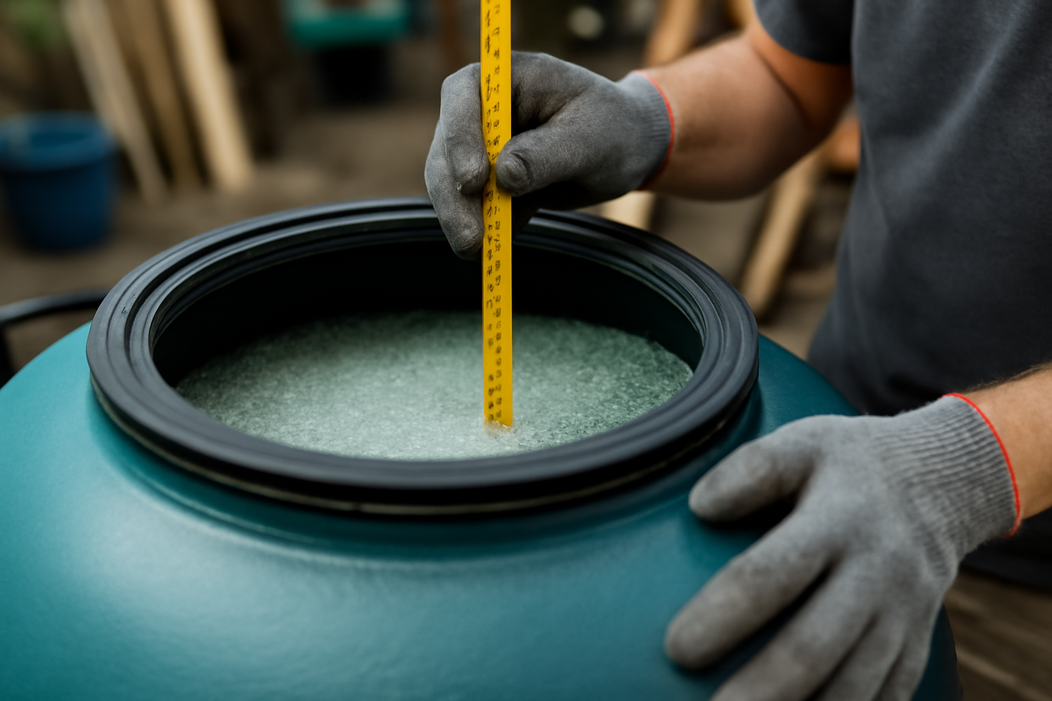 calcul combien de sac de verre pour filtre piscine : contrôle du lit filtrant dans la cuve