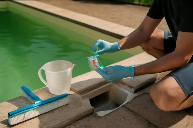 Eau de piscine verte : remède de grand-mère