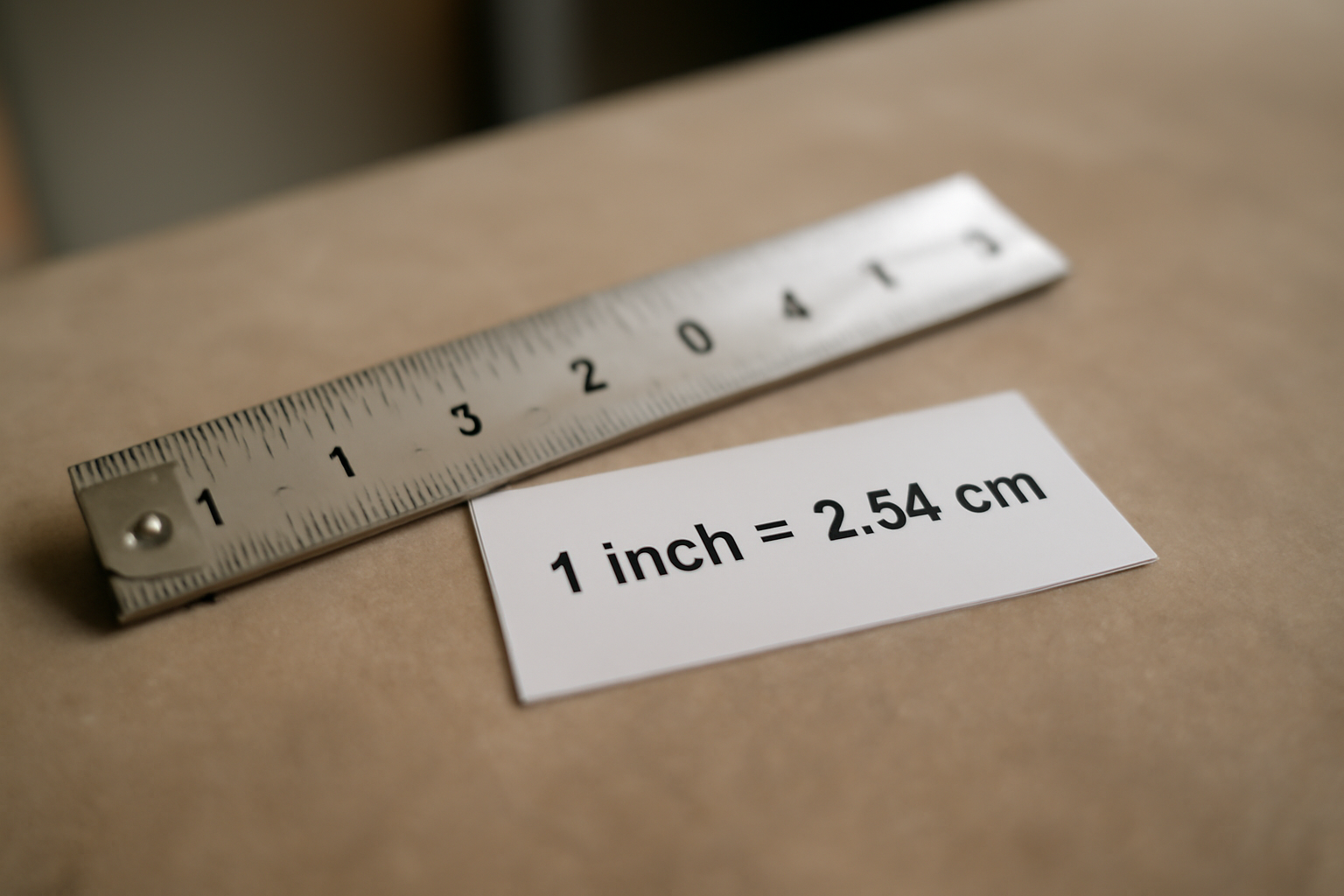 Règle et tableau de conversion teleplanete.com pouce en centimètres : 1 pouce vaut 2,54 cm