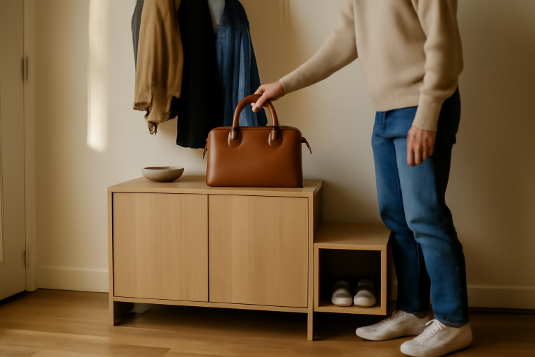 Meuble pour une entrée : rangement pratique