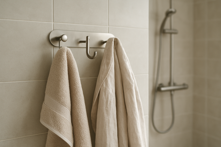 Patère salle de bain : modèles muraux pratiques