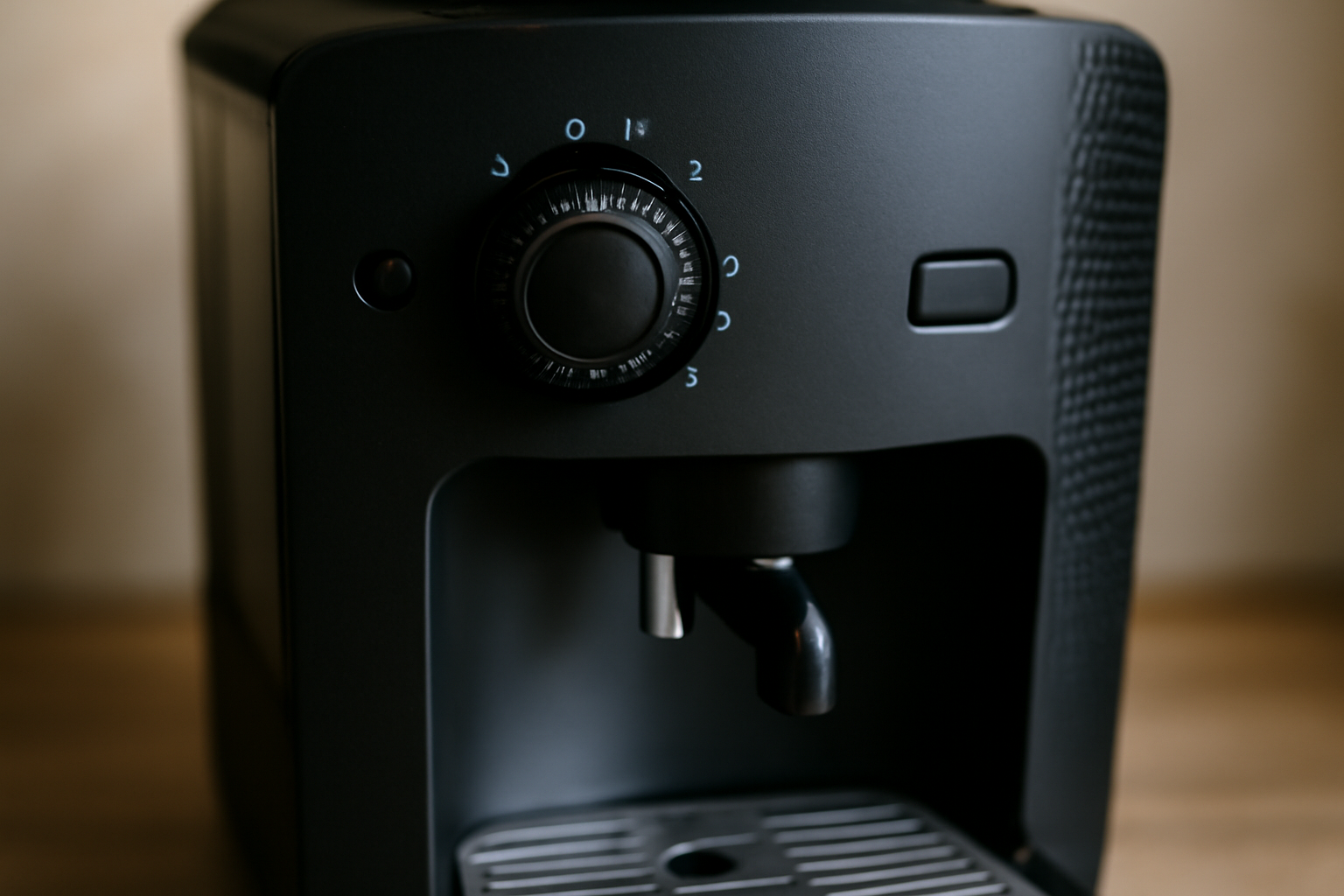 Bouton de débit et touche café fort sur une Krups EA81 pour lancer le reset