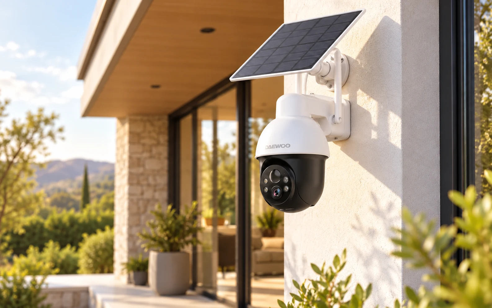Caméra extérieure solaire Daewoo Security W512MW